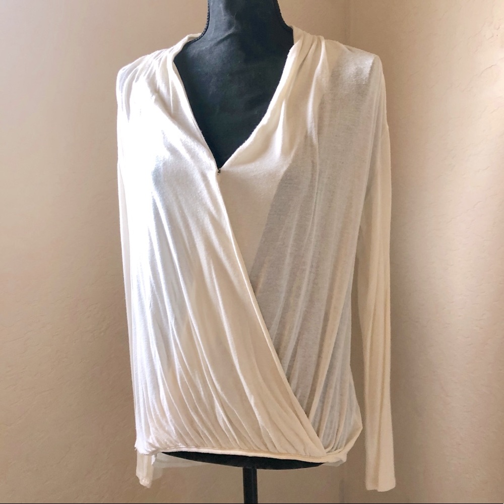 Ella Moss Cream V-Neck Blouse